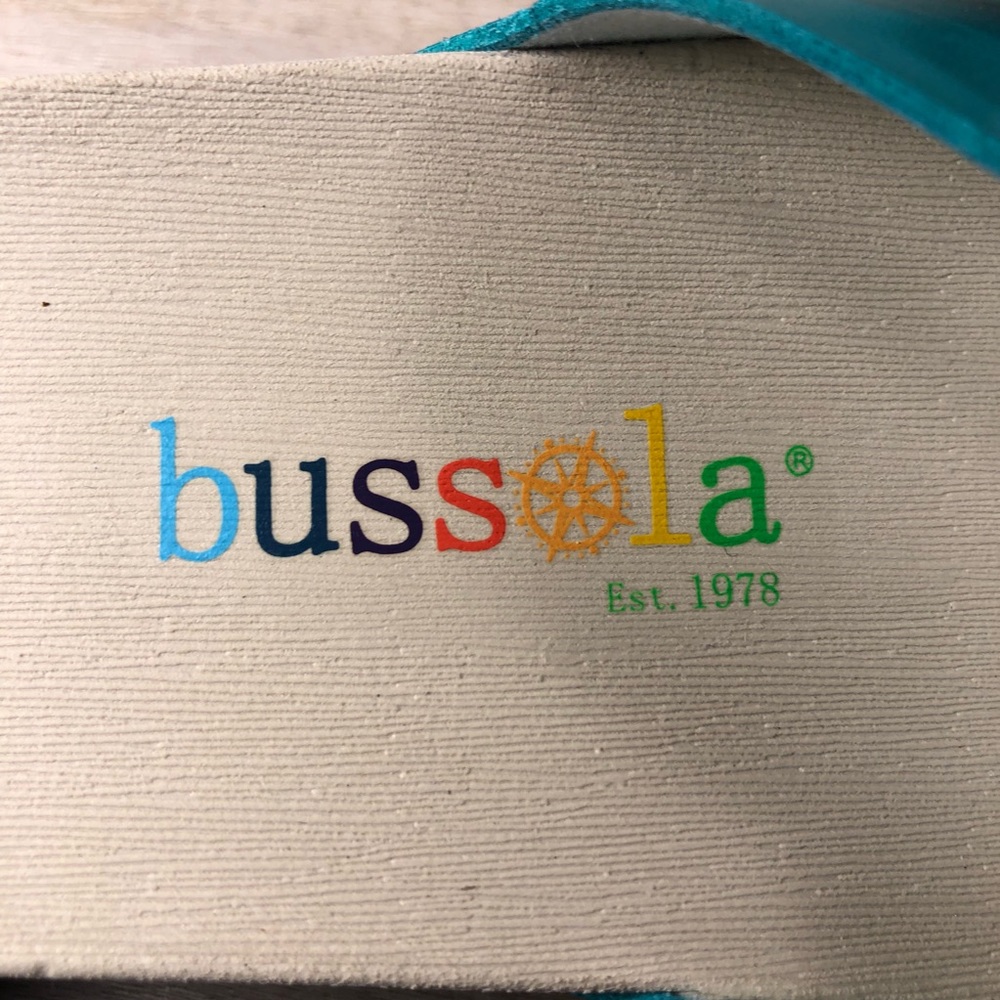 NEW Bussola Pinoye Sandal Vegan Turquoise with Gold Buckle Women 6.5, 8.5, 9 - Picture 11 of 13
